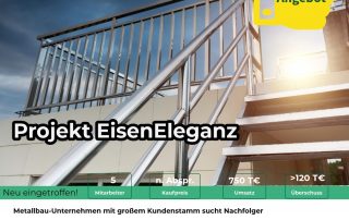 Metallbau-Unternehmen mit großem Kundenstamm sucht Nachfolger