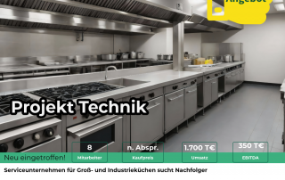 Serviceunternehmen für Großküchen sucht Nachfolger